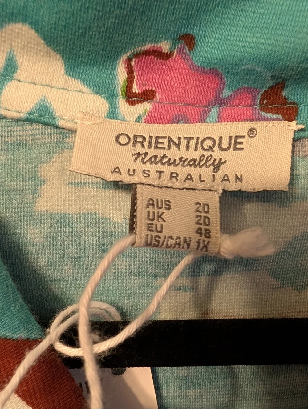 Tropical Beach Print Button-Up Jacket - Turquoise Multi - Picture 3 of 7